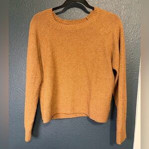 Tan Crewneck Cropped Sweater | pinque | medium